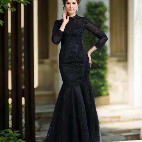 Sophisticated Black Long Sleeve Gown
New - Picture 1 of 4